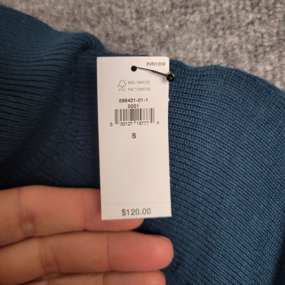 NWT BANANA REPUBLIC 596401 Teal Turtleneck Sweater Dress Stretch SIZE SMALL - Picture 3 of 10